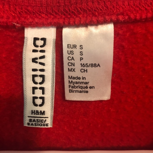 Red Cropped Crew Neck - Picture 3 of 3